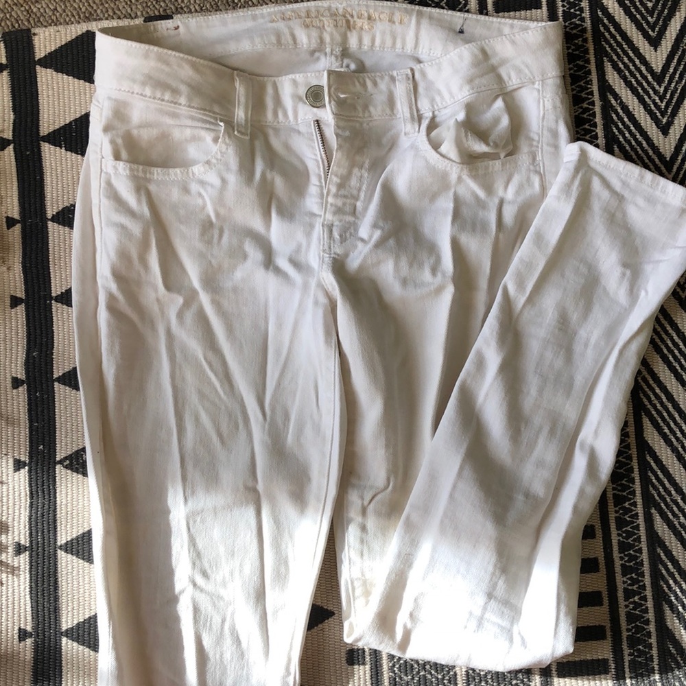 AEO white denim